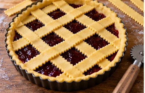 Crostata alla confettura: Farcisci e prepara la griglia