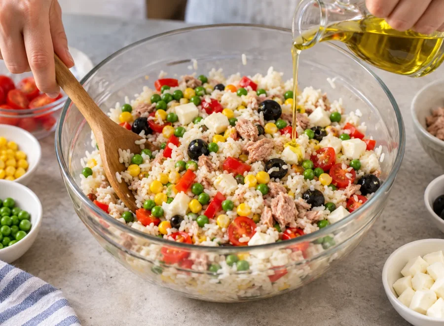 Insalata di riso: Unisci e condisci