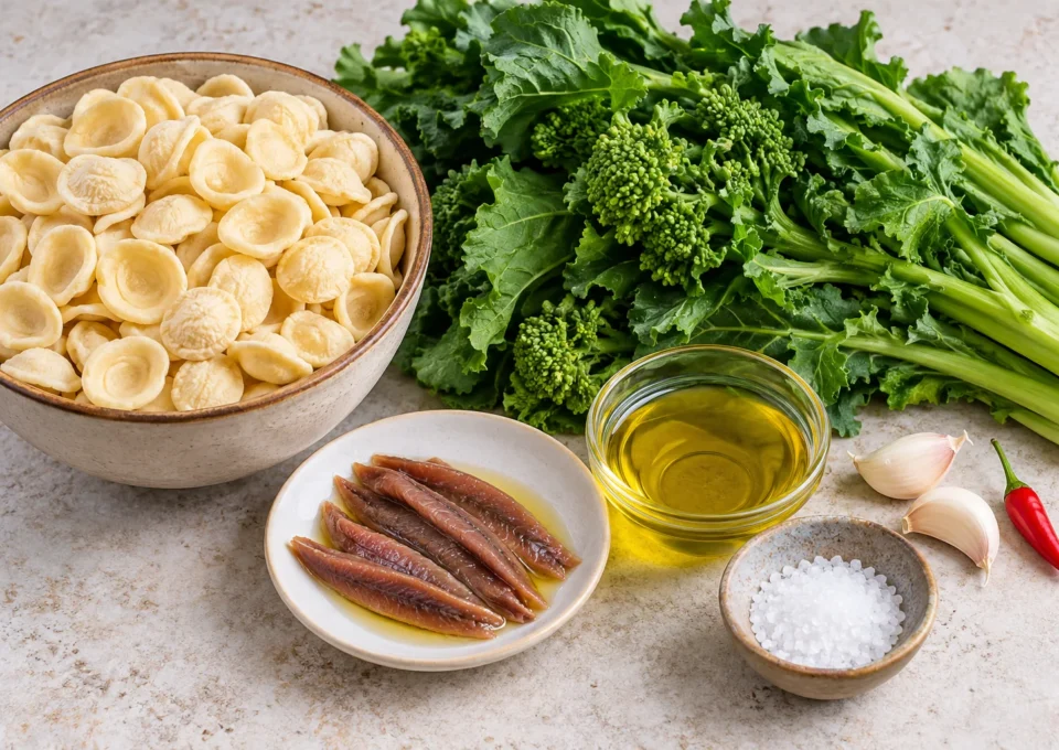 Ingredienti per Orecchiette alle cime di rapa