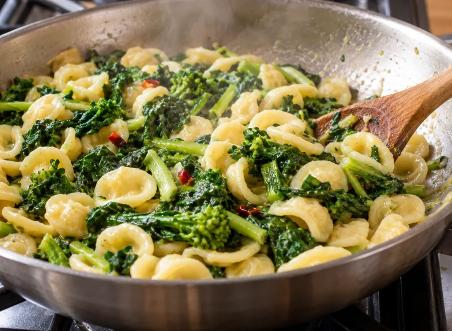 Orecchiette alle cime di rapa: Salta in padella e servi