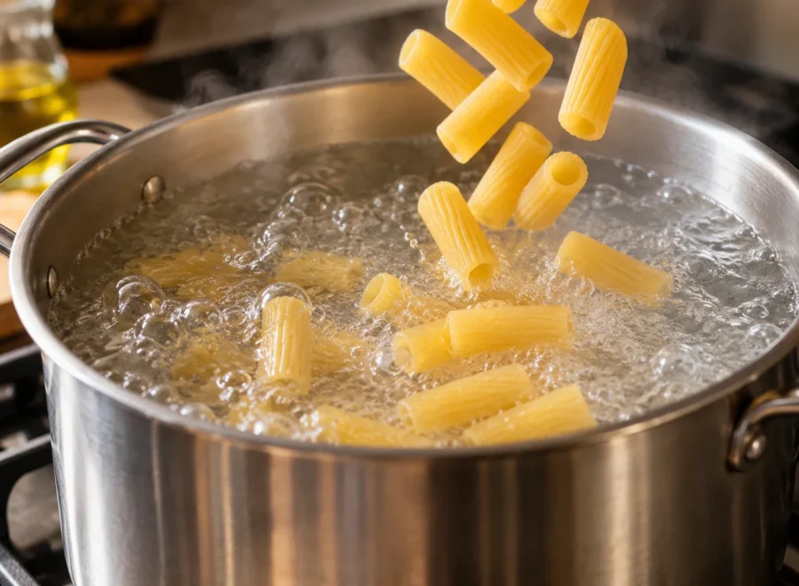 Pasta alla Norma: Lessa i rigatoni