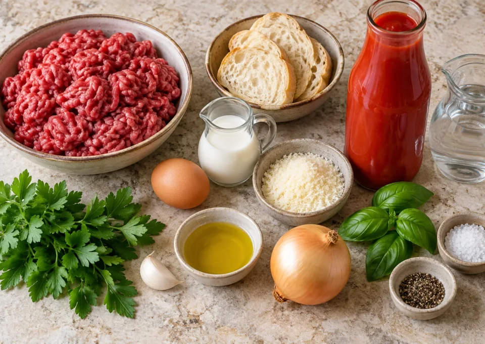 Ingredienti per Polpette al sugo