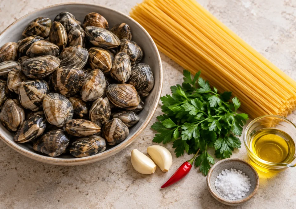 Ingredienti per Spaghetti alle vongole